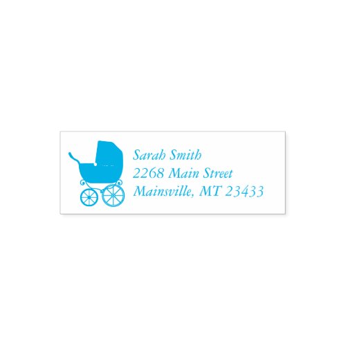 Vintage Carriage Baby Shower Self_inking Stamp