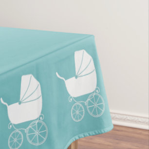 Vintage Carriage Baby Shower Tablecloth
