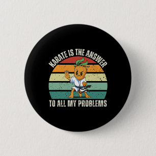 Vintage Carrot Karate Is The Answer To All My Prob Button