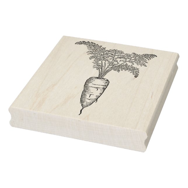 Vintage Carrot Rubber Stamp (Stamp)