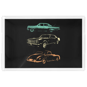 Vintage Cars - 80s & 90s Graphic Retro Acrylic Tray