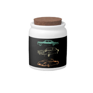 Vintage Cars - 80s & 90s Graphic Retro Candy Jar