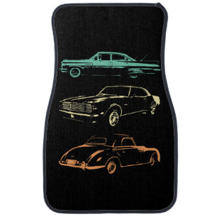Vintage Cars - 80s & 90s Graphic Retro Car Floor Mat