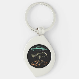 Vintage Cars - 80s & 90s Graphic Retro Keychain