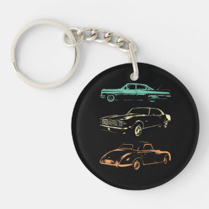 Vintage Cars - 80s & 90s Graphic Retro Keychain