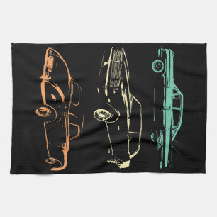 Vintage Cars - 80s & 90s Graphic Retro Kitchen Towel