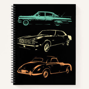 Vintage Cars - 80s & 90s Graphic Retro Notebook