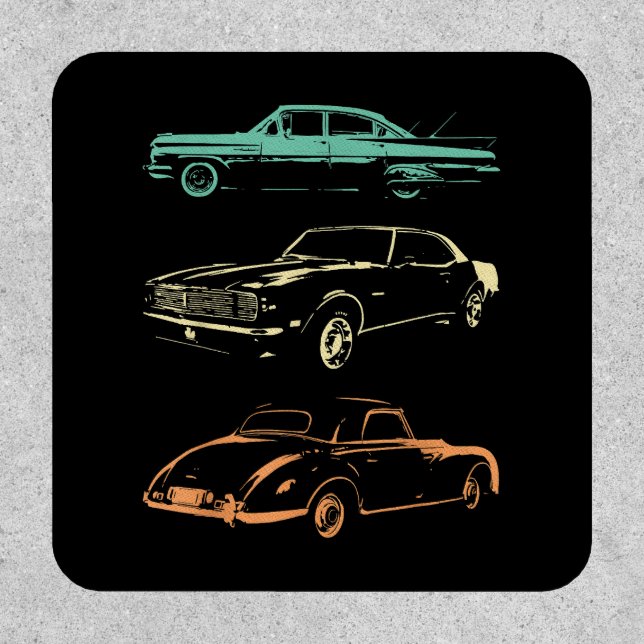 Vintage Cars - 80s & 90s Graphic Retro Patch (Front)