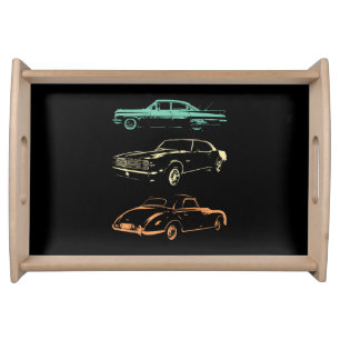 Vintage Cars - 80s & 90s Graphic Retro Serving Tray