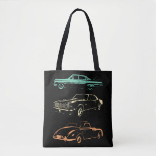Vintage Cars - 80s & 90s Graphic Retro Tote Bag