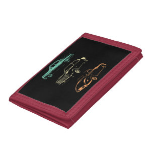 Vintage Cars - 80s & 90s Graphic Retro Trifold Wallet