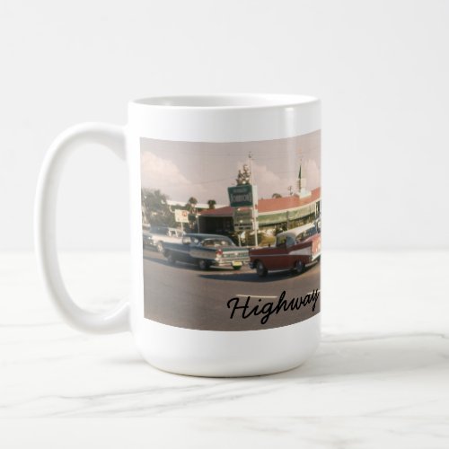 Vintage Cars at Intersection Coffee Mug