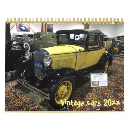 Vintage Cars Calendar