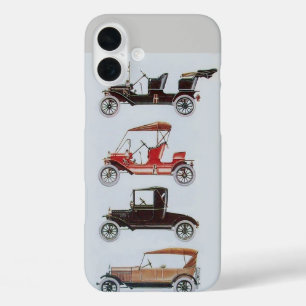 VINTAGE CARS CLASSIC AUTOMOBILES MONOGRAM iPhone 16 PLUS CASE