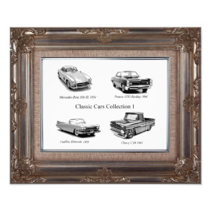 Vintage Cars Collection 1 Photo Print