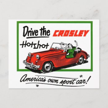 Vintage Cars Crosley Hotshot Postcard by seemonkee at Zazzle