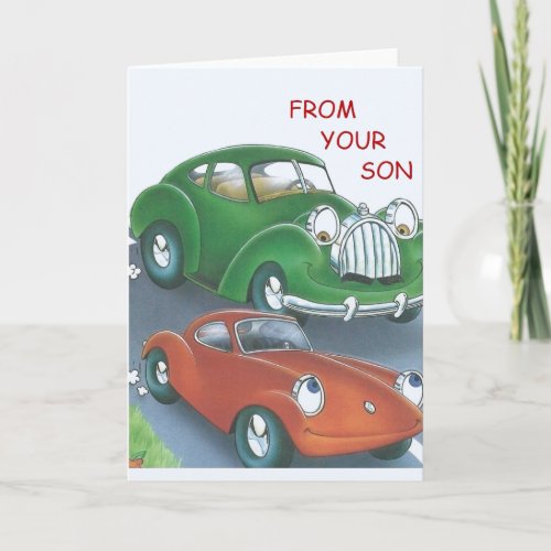 Vintage Cars Fathers Day Card From Son