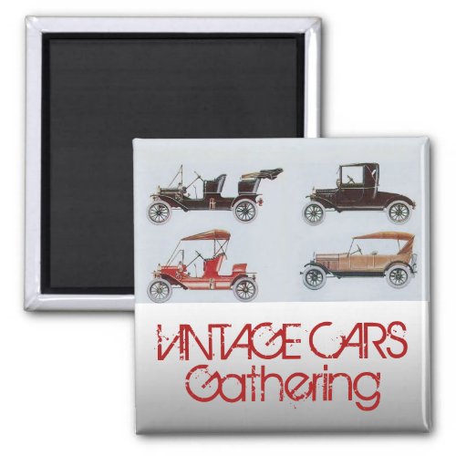 Vintage Cars Gathering Classic Auto Magnet