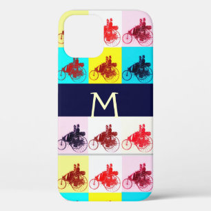 VINTAGE CARS GATHERING POP ART MONOGRAM iPhone 12 CASE