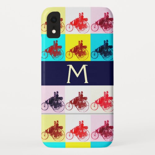 VINTAGE CARS GATHERING POP ART MONOGRAM iPhone XR CASE