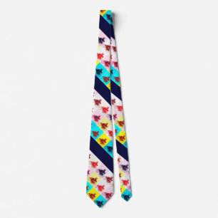VINTAGE CARS GATHERING  POP ART NECK TIE