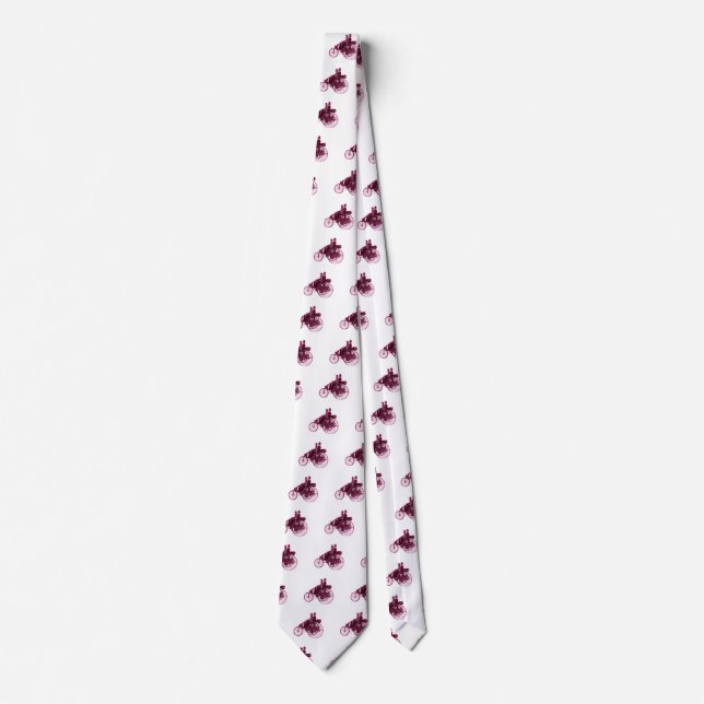 Vintage Cars Gathering , purple violet white Neck Tie (Front)