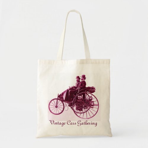 ViNTAGE CARS GATHERING red purple pink Tote Bag