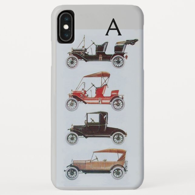 VINTAGE CARS  MONOGRAM Case-Mate iPhone CASE (Back)