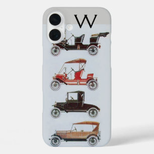 VINTAGE CARS MONOGRAM iPhone 16 PLUS CASE