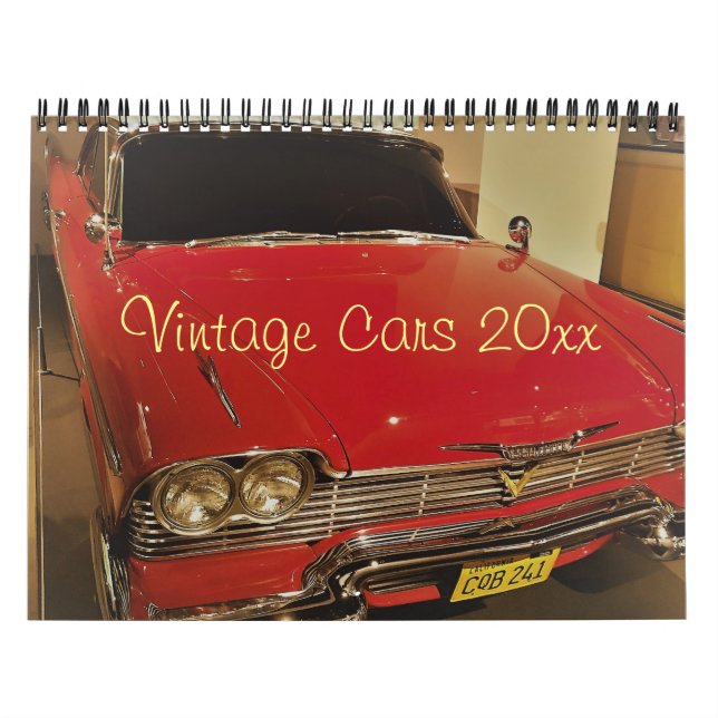 Vintage Cars photo calendar (Cover)