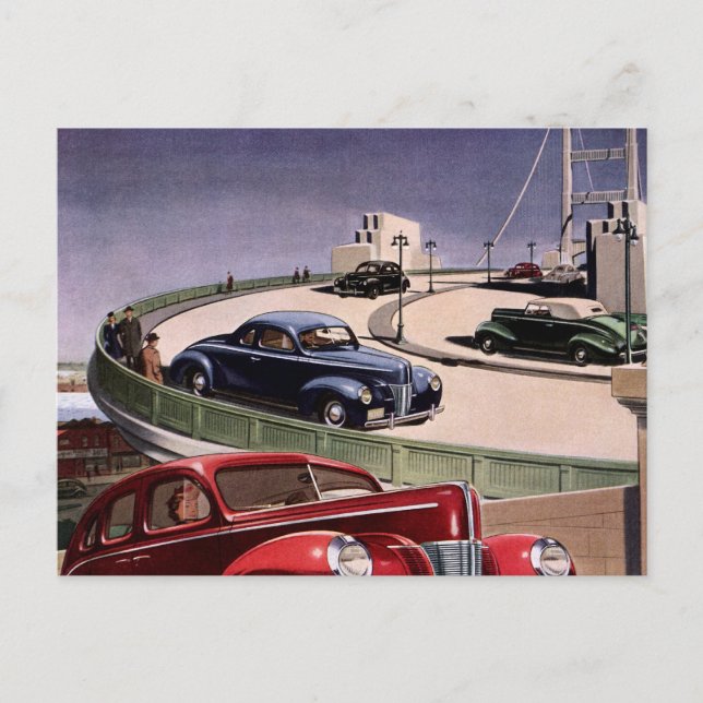 Vintage Cars Postcard (Front)