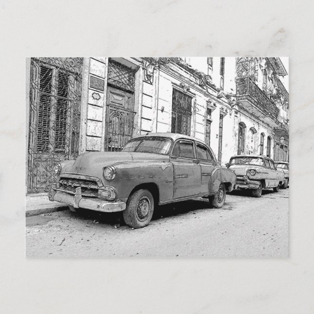 Vintage cars postcard (Front)