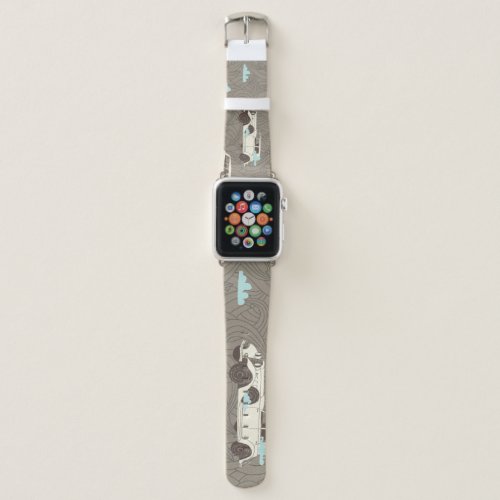 Vintage Cars Sky  Clouds Pattern Apple Watch Band