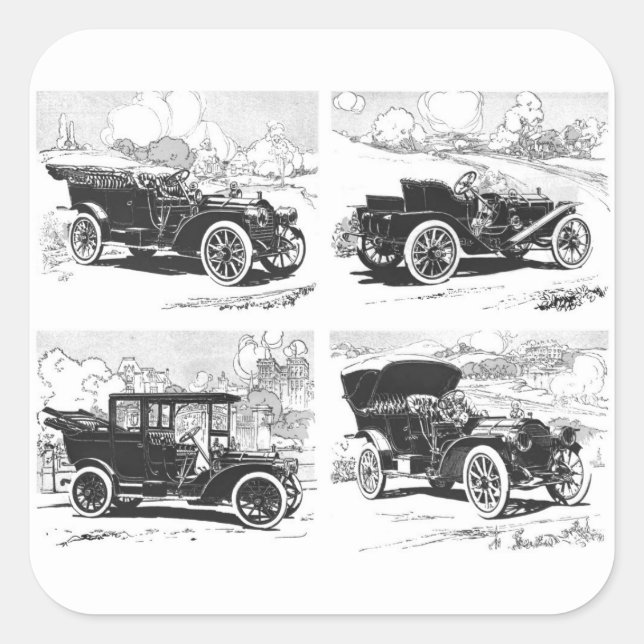 Vintage cars stickers (Front)
