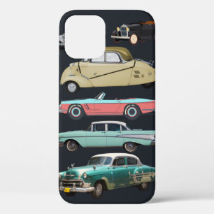 Vintage cars trendy graphic colors cool for him iPhone 12 pro case