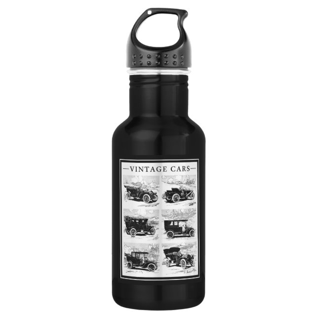 Vintage cars water bottle (Front)