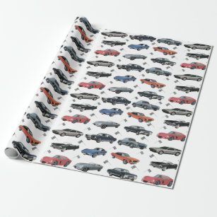 Wrapaholic Vintage Car Wrapping Paper Sheets – WrapaholicGifts