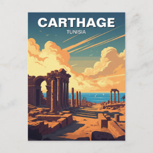 Vintage Carthage Tunisia Travel Postcard