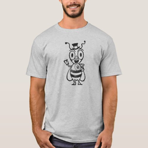 Vintage Cartoon Bee Distressed T_Shirt
