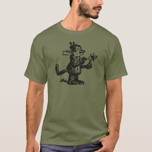 Vintage Cartoon Cat Distressed T_Shirt