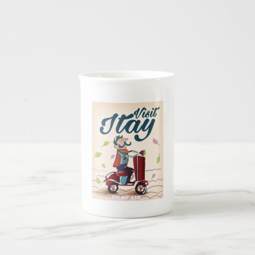 Vintage cartoon Italy travel post card Bone China Mug