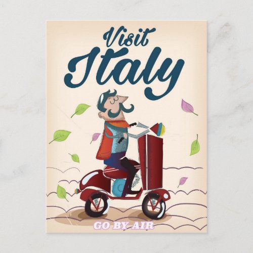 Vintage cartoon Italy travel post card Postcard