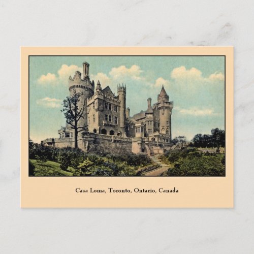 Vintage Casa Loma Toronto Canada Postcard