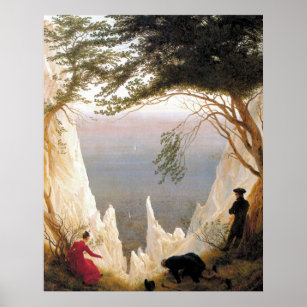 Vintage Caspar Friedrich Chalk Cliffs at Ruegen Poster