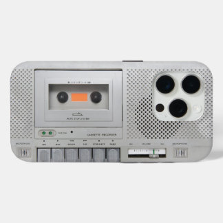 Vintage Cassette Recorder iPhone 15 Pro Case