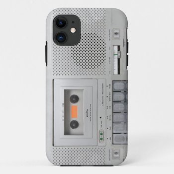 Vintage Cassette Recorder Iphone 11 Case by ZunoDesign at Zazzle