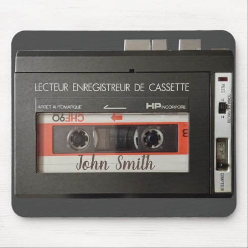 Vintage Cassette Recorder french K7 Mousepad