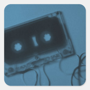 Vintage Cassette Tape Blue Sticker