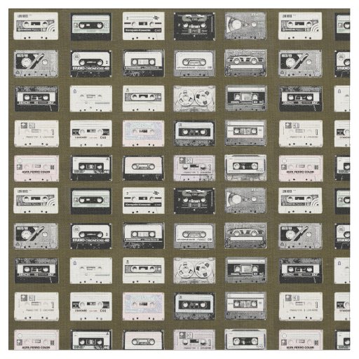 Vintage Cassette Tape Fabric