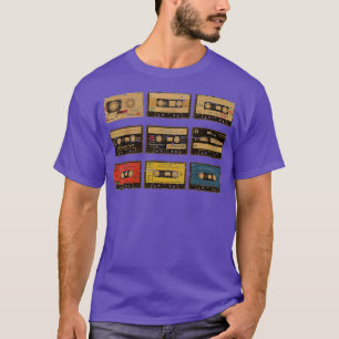 Vintage Cassette Tape Pencil 70s 80s 90s Music Mix T-Shirt